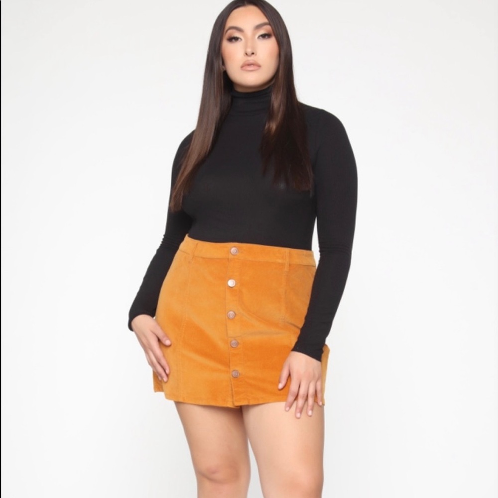BEAUTIFUL Orange Corduroy Mini Skirt!!